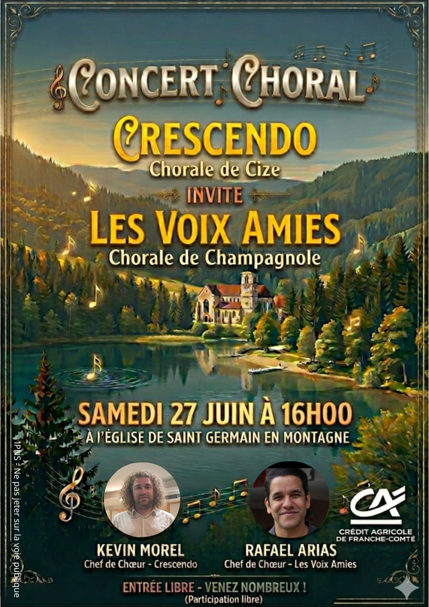 Concert 27 Juin 2026 St Germain en Montagne